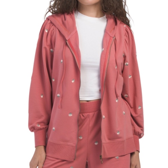 NWT SUMMERSALT The Softest French Terry Puff Sleeve Hoodie SIZE US 1X - Picture 1 of 6